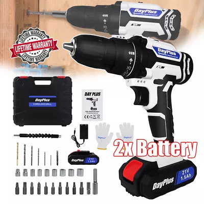 21V Cordless Drill 3/8”Electric Screwdriver Mini Wireless Power Driver 2xBattery • $33.50