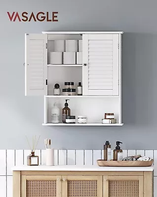 Vasagle Bathroom Toiletries Cabinet Storage Toilet Cupboard Wall Mounted Shelf • $111.95