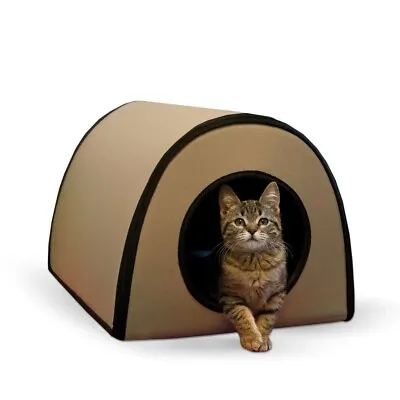 K&H Pet Products Thermo Kitty Outdoor Kitty Shelter - Cat House 15x21.5x13 - Tan • $79.99