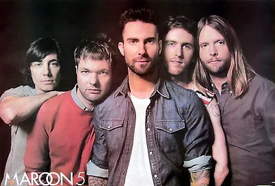 MAROON 5  BAND STANDING BEHIND ADAM LEVINE  POSTER FROM ASIA-Pop/Funk Rock Music • $15.96