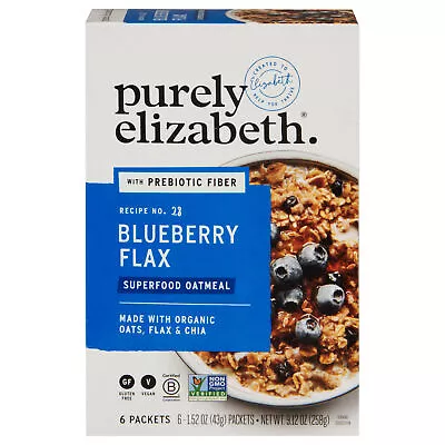 Purely Elizabeth Oatmeal Blueberry Flax Multigrain 9.12 Oz (Pack Of 6) • £41.95