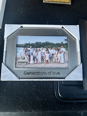 4x6 Picture Frame Solid Silver With “Generations Of Love” Description.Malden Box • $4.01