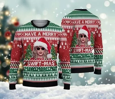 Swifties Ugly Christmas Sweater Music All Over Print Sweater Christmas Gifts • $42.99