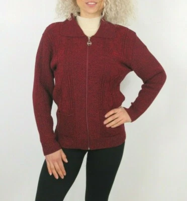 £12.99 • Buy Ladies Women's Winter Zip Cardigan Zipped Cable Knit Long Sleeve Jumper Pockets