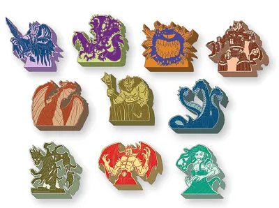 Tiny Epic Dungeons Oversized Boss Meeples 10-Pack • $14.95