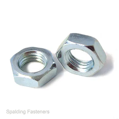 UNF Zinc Plated Steel Hexagon Locking Half Lock Jam Nuts - 1/4  To 3/4  • £2.19