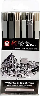 Sakura Koi Blendable Manga Colouring Brush Pens - Urban - Greys - Set Of 6 • $16.03