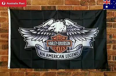 Harley Vintage Flag Collectable 150x90 Cm Softail Love Gift Aussie Stock New 🏴 • $29.95