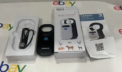 Insenvo Animal Tag Reader RFID EMI FDX-B ISO 1784/85 Microchip OLED USB Black • $22.99