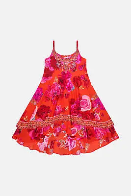 Camilla Italian Rosa Kids Round Neck Tiered Dress 12-14 Girls Sun Dress • $299