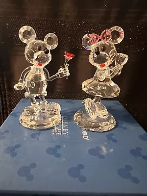 Crystal World Mickey And Minnie Figurine. Vintage Disney Collection Limited Made • $99