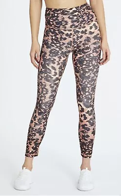 Marika Women’s High Rise Capri Legging Blended Leopard Size Medium • $12