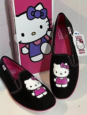 Vans Kalani Hello Kitty  Women's Walking Shoes Size 6 Black/Magenta VN-0QFW72G • $45