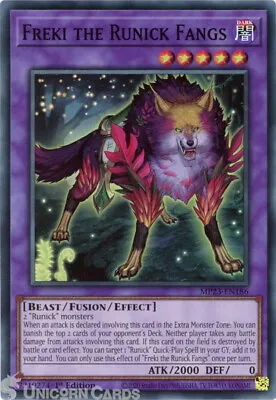 MP23-EN186 Freki The Runick Fangs :: Super Rare 1st Edition YuGiOh Card • £0.99