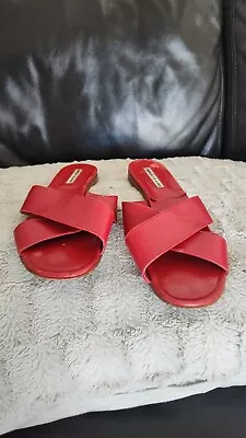 Womens Red Manolo Blahnik Sandals • $50