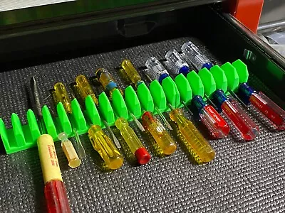 QRT Mini/Micro Screwdriver Holder - Organizer Rail W/embedded Magnets • $10.49