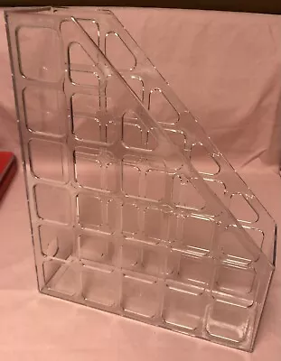 Vintage Magazine Rack*Storage File Folder*Clear*Eldon WI*USA* • $7