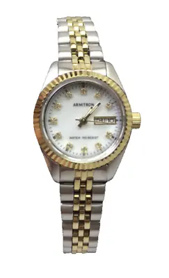Armitron Women's 75/2475MOP Swarovski Crystal Accented Bracelet Watch R5 • $17.55