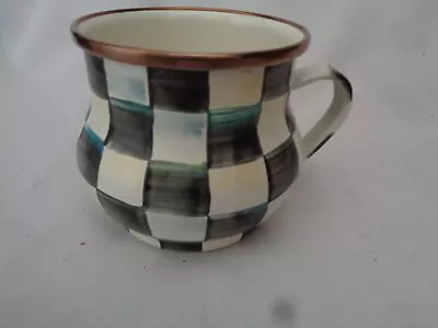 MacKenzie Childs Large Black And White Courtly Check Coffee Cup/Mug • $35