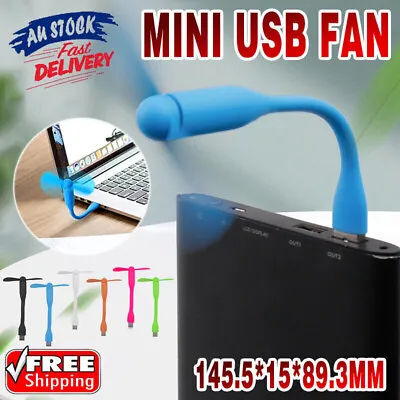 Mini USB Fan Cooling Cooler Portable Flexible Detachable For PowerBank/PC/Laptop • $3.50