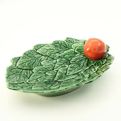 Cabbage Leaf Green Bowl By Secla Portugal • £30