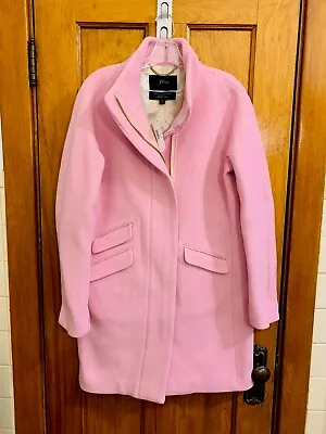 J. Crew Italian Stadium Cloth Nello Gori Full Zip Wool Pea Coat Pink NWT Size 4T • $205.56