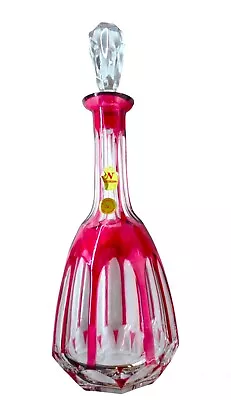 BEAUTIFUL NACHTMANN CUT GLASS DECANTER With STOPPER & STICKER • $140