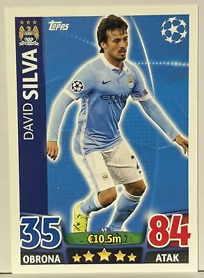 DAVID SILVA Match Attax 2015/2016 Champions League 15/16 Card Manchester City 49 • £0.99