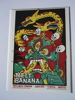 A4 White Mount Ready Frame Poster MUSIC ARTWORK MELT BANANA 2008 BRISTOL GIG  • $31.11