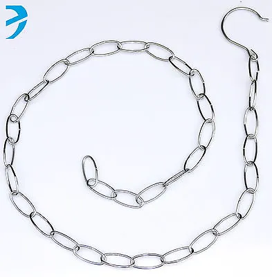 47  Long Metal Chain With Hook Multiple Hanging Clothes Market Shop Display   • £2.98