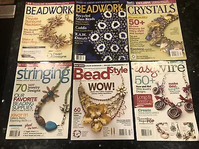 Mixed Lot Of 6 Magazines - Easywire Bead Style Stringing CRYSTAL & 2 Beadwork • $6