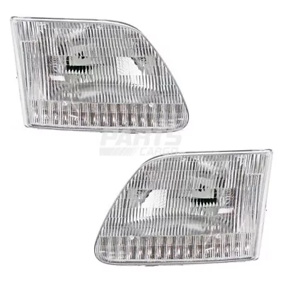 Set Of Two Head Light Assembly Fits 1997-2003 Ford F-150 3L3Z13008CA 3L3Z13008DA • $70.39