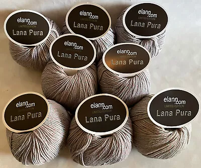 Lot Of 8 Balls Elann Lana Pura Yarn 100% Tasmanian Wool 45 Gray Purple Rainbow • $39.99