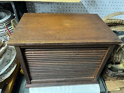 Rare Antique Oak Roll Top Letter File Desk Late 1800’s Desk File Cabinet • $145