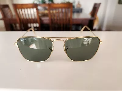 1980's 52[]16mm VINTAGE B&L RAY-BAN GEP G15 UV SMALL CARAVAN AVIATOR SUNGLASSES • $130.71