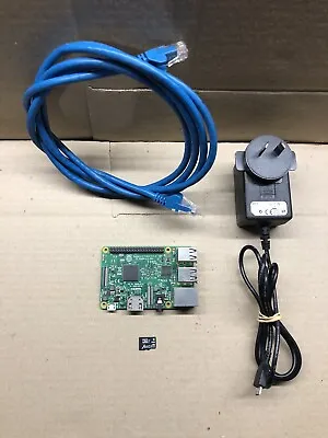 Raspberry Pi 3 Model B + Power Supply + 8gb MicroSD + 2m Network Cable • $92.95