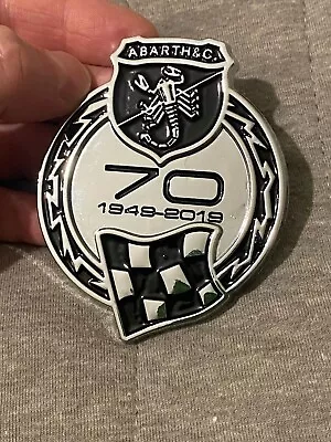 Chrome Logo Abarth 70th Anniversary 124 500 595 695 Badge Emblem 1949 - 2019 • £15.99