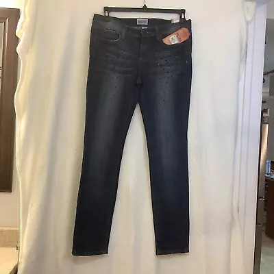 Woman's MUDD Jeans Black Crystal Skinny Size 11 New With Tags • $24.99