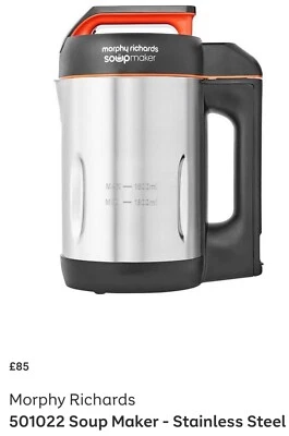 Soup Maker Morphy Richards  Soup Cooker Blender . 1.6L. Used Twice Vgc  • £32