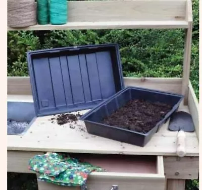 5 Pack Plastic Gravel Tray Soil Black 35cm 13.5  Garden Grow Seeds & Plants  • £6.69