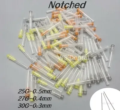 Dental Endo Irrigation Needle Tips Root Canal Disposible Syringe Tip Notched • $5.51