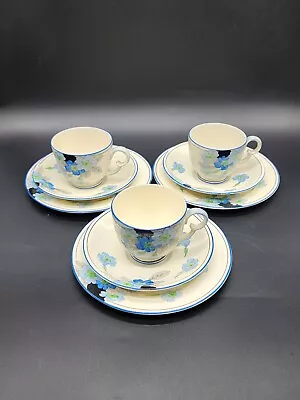 Vintage Crown Devon Fieldings Trio Cup Saucer Plate Set Of 3 Floral England • $17.95