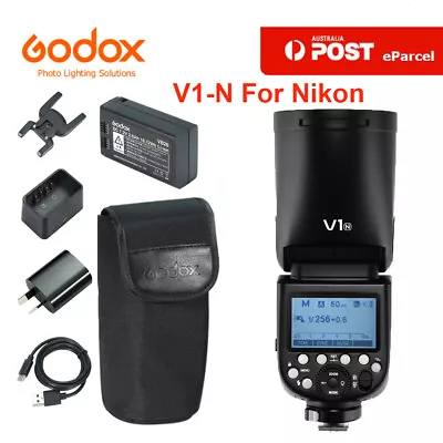 Godox V1-N 2.4G TTL Wireless Round Head Li-on Speedlite Flash Light+ For Nikon • $279.99