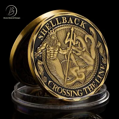 Navy Shellback Crossing The Line Sailor Commemorative Challenge Coin • $9.08