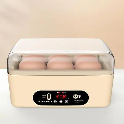 Portable Digital Egg Incubator USB Rechargeable Poultry Incubator Egg Turner • £24.31