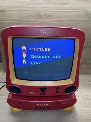 Disney Mickey Mouse Retro CRT Television - With DVD Player - Tested • $99.99