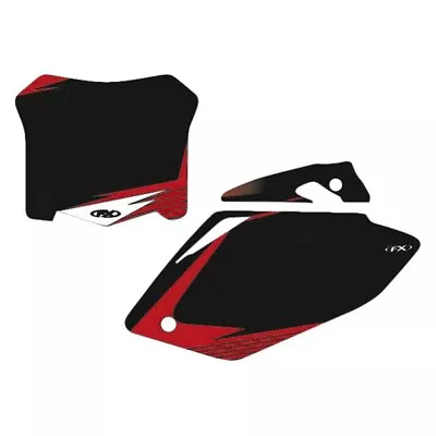 Factory Effex - 12-64334 - Graphic Number Plates - Black/Red - CRF450R • $48.95