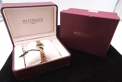 Vtg Wittnauer Swiss Watch Ladies Women Orig Box Jewelry Bracelet Mineron Crystal • $9.99