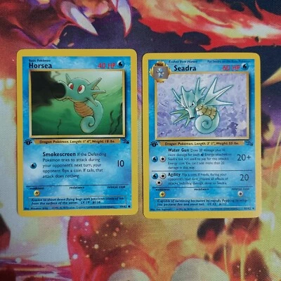$0.99 • Buy Pokémon TCG Seadra Fossil 42 Regular 1st Edition Uncommon W 1st Ed Horsea 