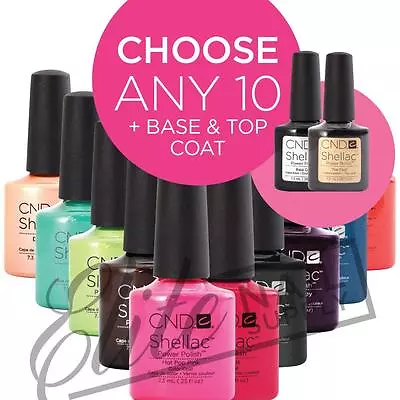 CND SHELLAC Color Coat 7.3ml - Any 10 Colours + Base + Top  • $278.95